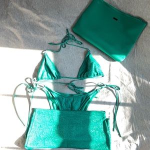 TRIANGL Vinca Jaded Sparkle 3 piece swimsuit